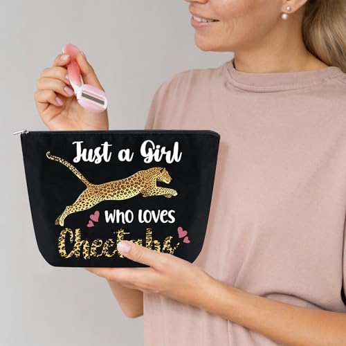 Cheetah Makeup Bag Cheetah Print Gifts for Women Girls Daughter Sister Bestie Cosmetic Bag Small Makeup Pouch