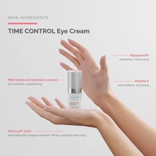 Schrammek TIME CONTROL Eye Cream (0.5 fl oz) - for Demanding Skin - Reduces Circles Under Eyes - with Matrixyl¢ç 3000 & Milk Thistle Oil - Eye Care - Skin Care - Dr