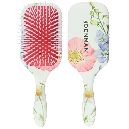 Denman Detangling & Styling Paddle Brush ? Wet or Dry Hair Detangler & Styler for Curly, Coily, Straight, Thick & Long Hair ? Ideal for Women & Men