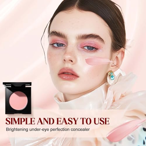Under Eye Brightener Concealer, 2025 New Under Eye Brightener, Dark Circle Concealer, Moisturizing Waterproof Foundation with Makeup, Hydrating Eye Highlighter for Women (1Pcs)