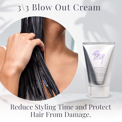 MONAT Smoothing Anti Frizz Shampoo, Deep Intensive Treatment & Blow Out Cream - Frizzy Hair Care Pack - Vegan, Natural, Heat Damage Protection, Strengthens Hair - 3 Products