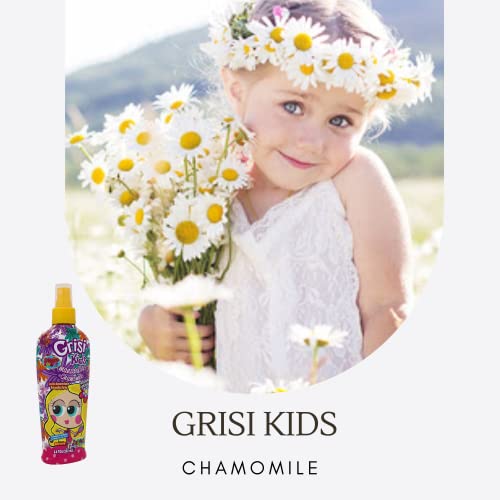 Grisi Ricitos Kids Manzanilla Lotion Detangling and Lightening with Chamomile Spray, Clear, 3-Pack of 8.4 FL Oz, 3 Spray Bottles (Previously Kids)