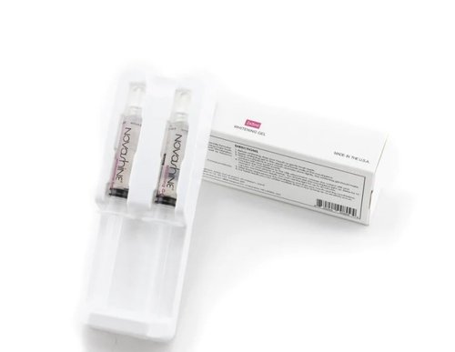 Novashine Teeth Whitening Gel Syringe Refill Pack 2X 5ml Syringes, No Sensitivity, Use with Novashine LED Light