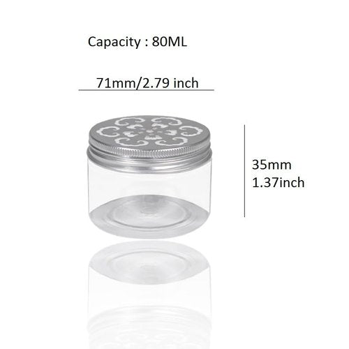Nwsrayu 12 pcs 3 Styles Air Freshener Solid Perfume Aroma Diffuser Empty Storage Containers with Hollow Lids 80ml 2.7 OZ Screw Lid Round Jars Sample for Aromatherapy (12)
