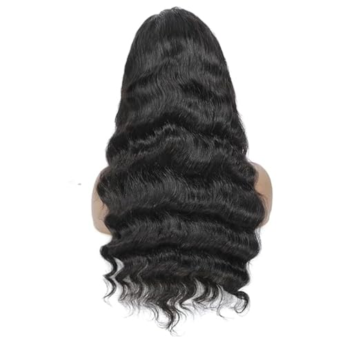 She Real Half Wig Human Hair Curly Straight Body Wave Brazilian for Black Women U Part No Sew in Glueless (Natural Black, 20 inch Body Wave 250% Density V Part Wig)