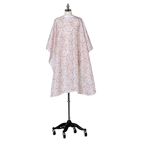 Fromm Professional Client Hair Styling and Hair Cutting Cape, Water and Stain Repellent Teflon Coating for Shampoo Bowl and Wet/Dry Cutting, 44" x 58", Petals