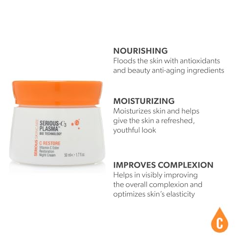 Serious Skincare - Vitamin C Day & Night Skin Care Set - Brightening Face Serum, Daytime SPF Moisturizer, Restore Night Cream, Face Wash - C3 C Esters for Hydrating, Fine Lines and Wrinkles (4Pack)