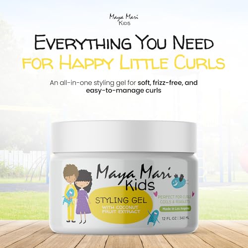 Kids Hair Styling Gel with Coconut Fruit Extract | Safe & Gentle Baby Hair Gel for Toddlers | Sulfate-Free Hair Gel for Boys & Girls, 12 oz