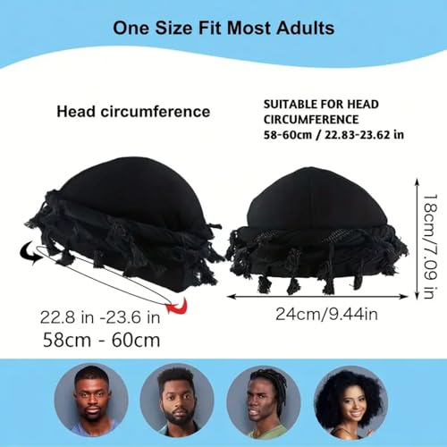 Gturytr Turban for Men Vintage Twist Head Wraps Durag Satin Lined Halo Turban for Women Modal and Satin Scarf Tie