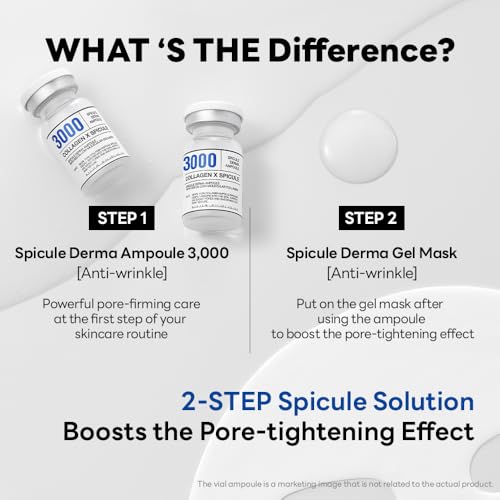 Mediheal Collagen Spicule 3000ppm Intensive Serum ? Micro Needle Serum for Pore Care, Soothing & Skin Texture Improvement, 2-Step Pore Care Set,Collagen Spicule Ampoule and Gel Mask Set,4 pcs