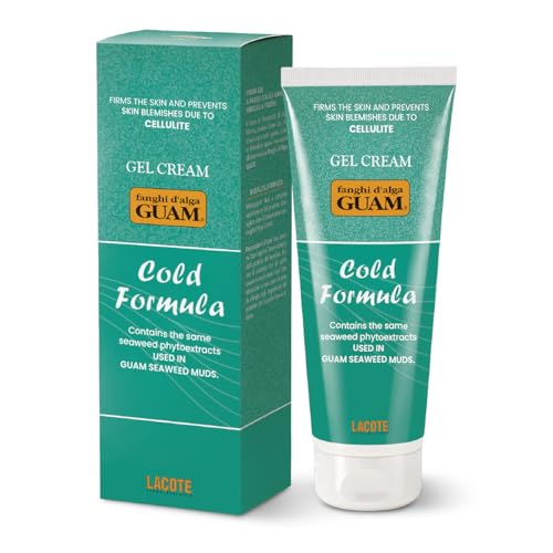 Guam Cooling Anti Cellulite Cream for Thighs and Legs, Natural Cellulite Treatment with Menthol and Seaweed, Best After Body Wrap, Skin Firming Cream Gel, 8.4 OZ