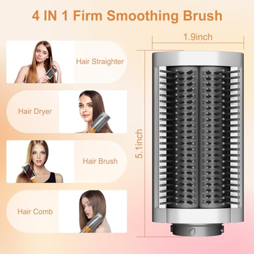 Firm Smoothing Brush for Dyson Airwrap, Hair Stying Drying Comb for Frizee-Prone Hair to Smoothing and Straight, Replacement Attachment for Part No.971892-08