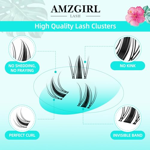 Lash Clusters Manga 168Pcs Eyelash Cluster Wet Look Ultra-Thin Invisible Lash Band Eyelashes Extensions Spiky Anime Wide Span Lashes for Beginners(Autumn Leaves,D-Mix10-18mm)