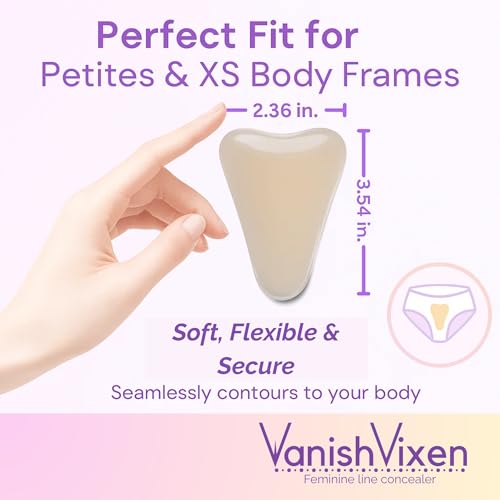Petite Silicone Anti-Camel Modesty Toe Concealer ? XS 2-Pack ? Seamless, Reusable, Self-Adhesive Covers for Swimsuit, Leggings & Activewear to Cover Frontal Wedge Camal Toe