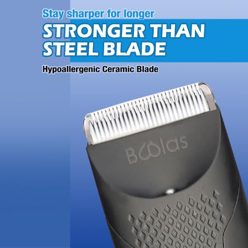 BOOLAS Razor - Body Hair Trimmer for Men and Women, Cordless Body Trimmer, Waterproof Body Shaver, Hypoallergenic Ceramic Blade Head