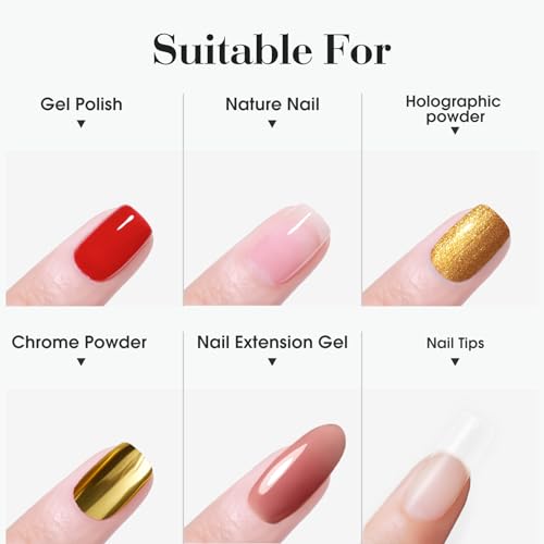 CANNI Top Coat Gel Nail Polish, High Gloss Soak Off U V Gel Nail Top Coat For French Nail Manicure Salon DIY