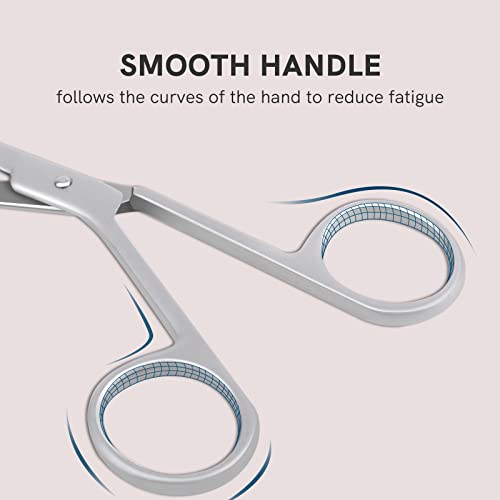Professional Scissor Tweezers - 3Cr13 Stainless Steel Tweezers with Handles, Larger Grabbing Surface Area, Precision Eyebrow Tweezers for Women and Men Facial Hair
