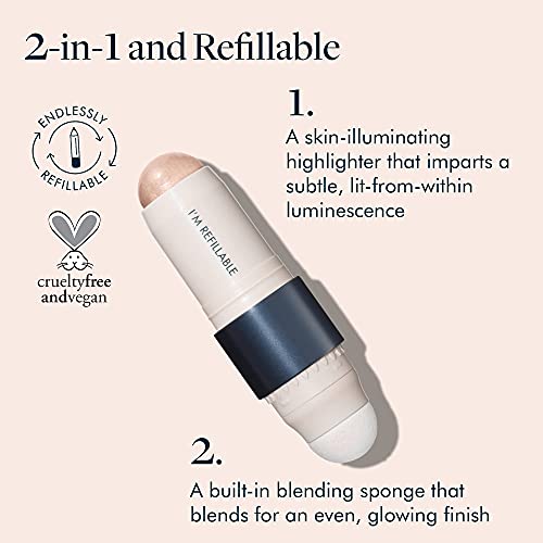 trestique Highlight Stick, Illuminator Makeup For Face, Highlighter Makeup Stick, Face Highlighter Bronzer - Refillable