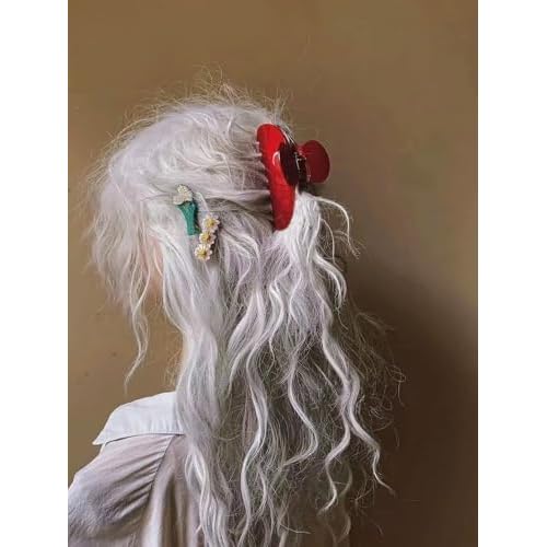 Large Hair Claw Clips For Women, Red Hair Clips Nonslip Retro Hair Clips for Thick & Thin Hair & Curly Hair Fashion Hair Accessories