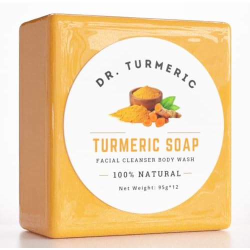 Turmeric Soap Bar | Face & Body Cleanser | Moisturizing | Lathering | Deep Cleansing | Evens Skin Tone | Refreshing Scent | Radiant Skin | 1 count pack of 1|