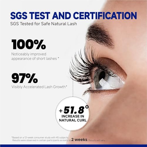 Lash Serum for Eyelash Growth, Eyelash Growth Serum Advanced Peptide Formula with 2.3¡¿ Absorption for Fuller, Thicker, Longer Lashes, Vegan & Cruelty-Free, Clinically Tested (5mL)