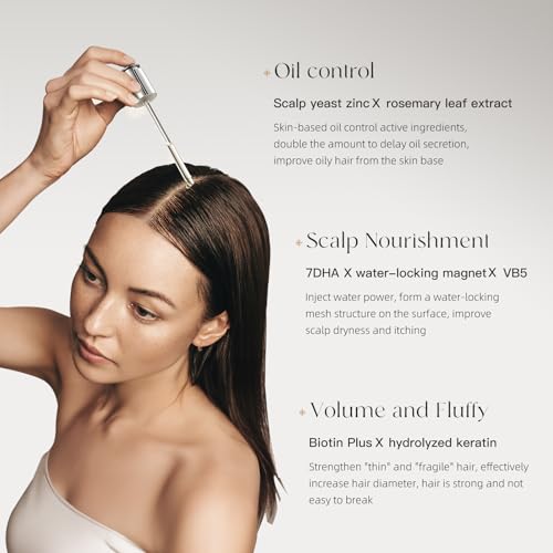 Hair Growth Serum 95 ml - Rosemary Hair Thickening Serum with Biotin, Caffeine for Hair Thinning & Shedding ? Promotes Healthy Scalp, Fuller, Nourish, Strengthens Roots