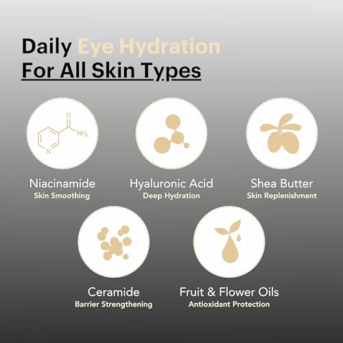 One Perfect Firming + Plumping Eye Cream with Hyaluronic & Ceramide Niacinamide Shea Butter Fruit + Flower Oils for a refreshed, Smooth Look, New & Improved Formula 20ml/0.68 fl. oz.