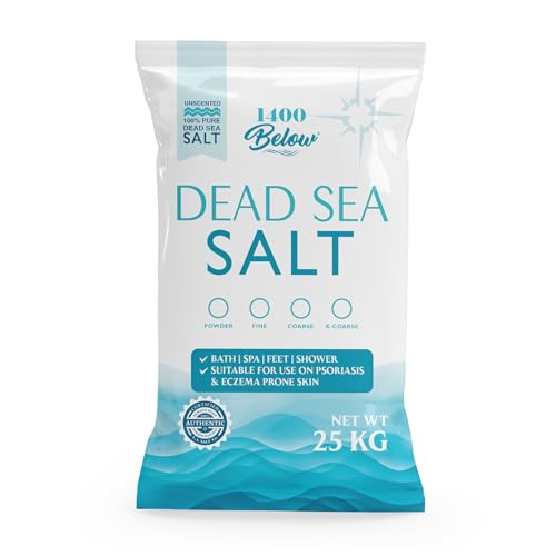 LA Salt Co.'s 100% Pure and Natural Dead Sea Salt Bulk 55 lb Bag, Fine Grain