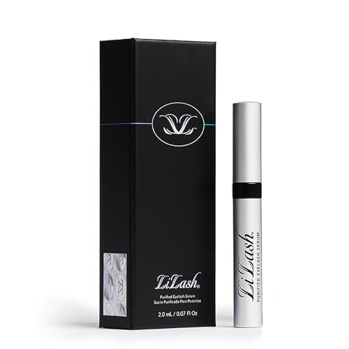 LiLash Purified Eyelash Serum to Grow Longer & Fuller-Looking Lashes - Eyelash Growth Enhancer, Safe for Use with Contacts, Lash Extensions, Sensitive Eyes - Vegan & Cruelty-free (2mL, 90-Day Supply)