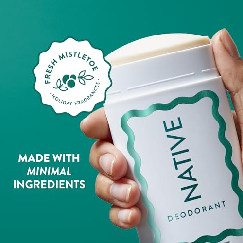 Native Deodorant, Holiday Edition, Fresh Mistletoe Scent, Contains Naturally Derived Ingredients, 72 Hour Odor Control | Deodorant for Women and Men, Aluminum Free with Baking Soda