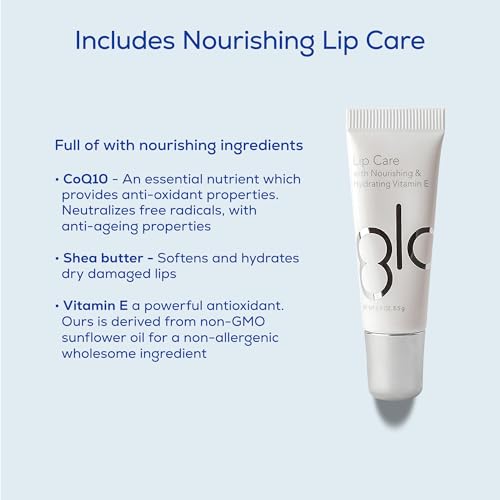 GLO Science Teeth Whitening Gel ? 6% Hydrogen Peroxide ? Clinically Proven, Fast & Safe for Sensitive Teeth ? Includes 10 Gel Vials & 1 Lip Care