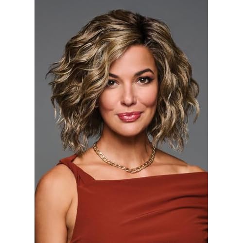 GABOR Beaming Beauty Mid-Length Layered Beach Waves Wig by Hairuwear, Average Cap, GF6-30 Copper Mahogany