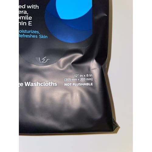 Generic- Tag 2 PACK Disposable Washcloths Alcohol-Free 18 per Pack, 36 total cloths, 12" x 8", Enriched with Aloe Vera, Chamomile, & Vitamin E. Not Flushable