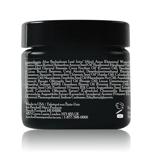 Brickell Men's Revitalizing Anti-Aging Cream For Men, Natural and Organic Anti Wrinkle Night Face Cream To Reduce Fine Lines and Wrinkles, 2 Ounce, Unscented