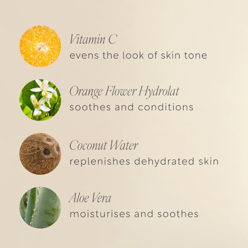 Hydrating Makeup Primer with Vitamin C, Certified Organic Face Serum for Glowing Skin, Dermatologist Approved for Sensitive Skin, Vitamin E & Rosehip Oil, Vegan & Cruelty-Free 1.01 fl oz.
