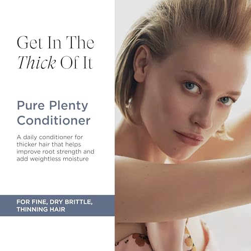 Pure Plenty Conditioner Boosts Volume and Shine for Fine, Thinning Hair, Organic Replenishing Formula, Vegan, 32 Oz