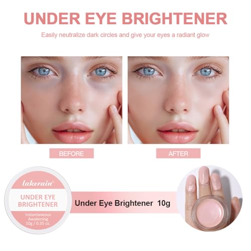 Under Eye Brightener, Concealer Full Coverage for Dark circles, Lightweight Radiant Cream Under Eye Concealer (Light Pink, 1 PC)