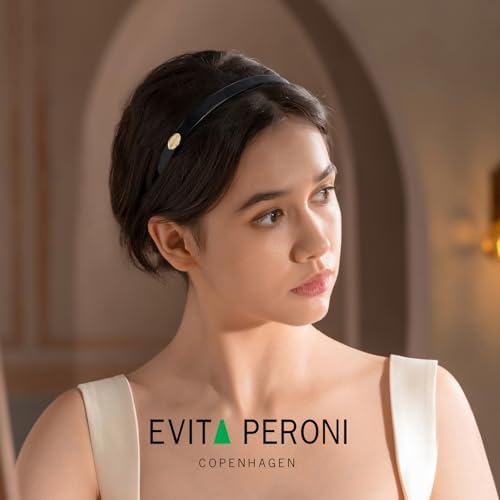 EVITA PERONI Headbands for Women Acetate Sheet Headband Non-slip Comfortable Fashion Hairband-Black