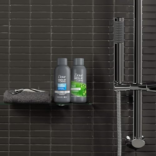 DOVE MEN + CARE Body & Face Wash Variety 2-Pack ??Extra Fresh + Clean Comfort, Travel Essentials, 3 Oz Ea
