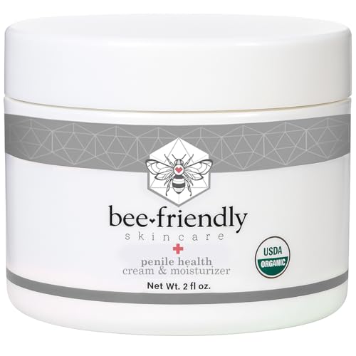 BeeFriendly Organic Penile Health Creme, USDA Certified Cream, Natural Moisturizer Aids With Dry, Chafed, Itchy, Irritated & Sensitive Male Skin 2 oz