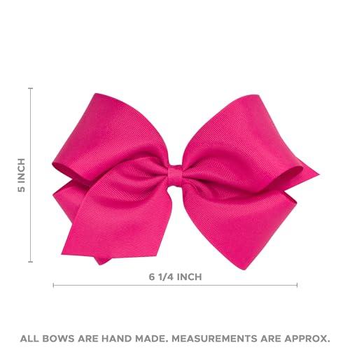 Wee Ones Girls' Sheer Iridescent and Grosgrain Overlay Hair Bow on a WeeStay Hair Clip, King, White