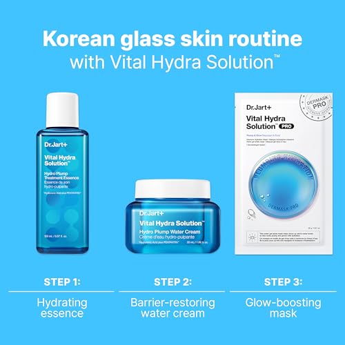 Dr.Jart+ Vital Hydra Solution Hydro Plump Treatment Korean Essence with Hyaluronic Acid for Glass Skin| Korean Skin Care, 5.07 Fl Oz