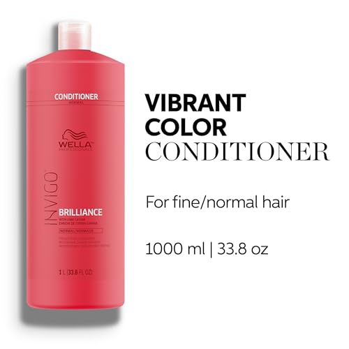 Wella Professionals Invigo Brilliance Conditioner for Coarse Hair | Intense Color Protection & Maintains Vibrancy | Formulated with Lime Caviar