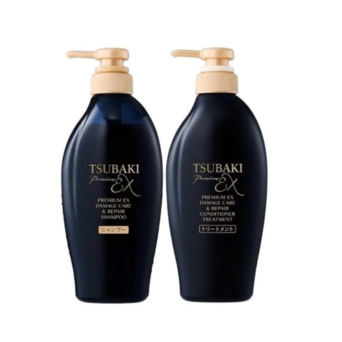 Premium EX Set - Tsubaki Premium Ex Intesive Repair Shampoo and Conditioner 400ml+400g