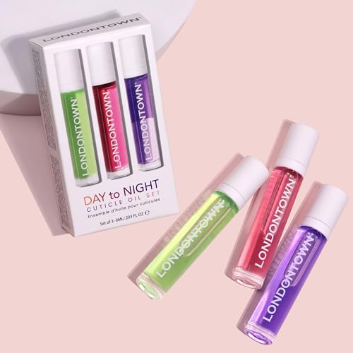 LONDONTOWN Roll and Glow Cuticle Oil - Nail Care Strengthener and Moisturizer for Dry Cracked Cuticles, Travel-Friendly Nail Treatment, 0.2 Fl oz