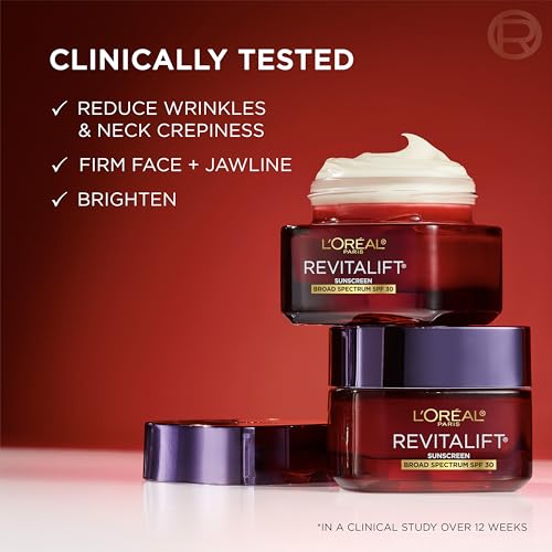 L'Oreal Paris Revitalift Triple Power Face and Neck Moisturizer, Anti Aging Face Cream with Broad Spectrum SPF 30, Pro-Retinol, Hyaluronic Acid and Vitamin C, 1 Kit
