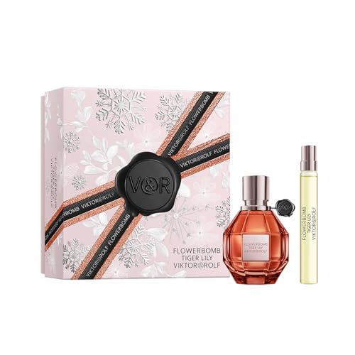 Viktor&Rolf - Tiger Lily Eau de Parfum - Women's Perfume Travel Holiday Gift Set - Floral, Ambery, & Fruity - With Notes of Coconut & Mango - Full Size, 1.7 Fl Oz & Travel Size, 0.3 Fl Oz