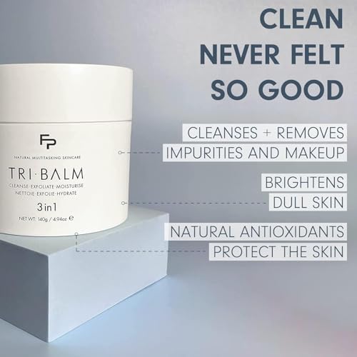 FORMULAE PRESCOTT | Tri-Balm 3 in 1 Facial Balm 140g Jar | Facial Cleanser, Facial Exfoliant, & Facial Moisturizer | All Natural Skin Care (4.93 Oz)