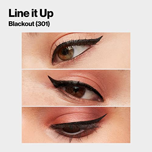 REVLON ColorStay Micro Easy Precision Liquid Eyeliner, Waterproof, Smudgeproof, Longwearing with Felt Tip Applicator, 301 Blackout, 0.057 fl oz