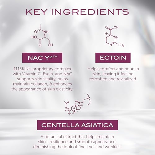 111SKIN Y Theorem Bio Cellulose Facial Mask for All Skin Types, Hydrating Face Mask with NAC Y2, Ectoin & Centella Asiatica, Enhances Skin Elasticity, Skincare Sheet Masks for Self Care, 5x 0.78 fl oz